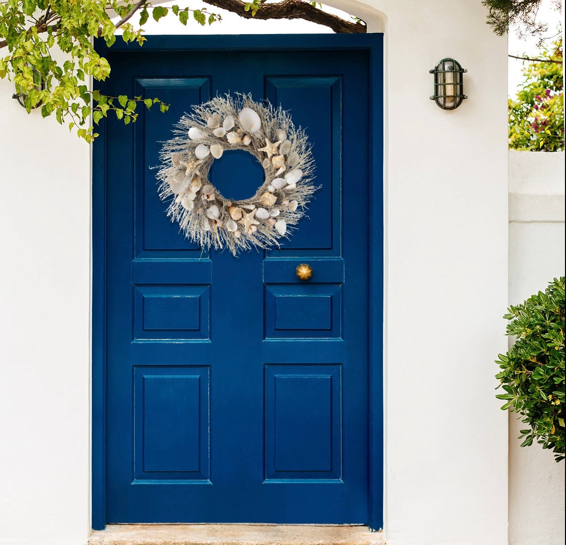 Sullivans Island Seagrass Coastal Shell Wreath