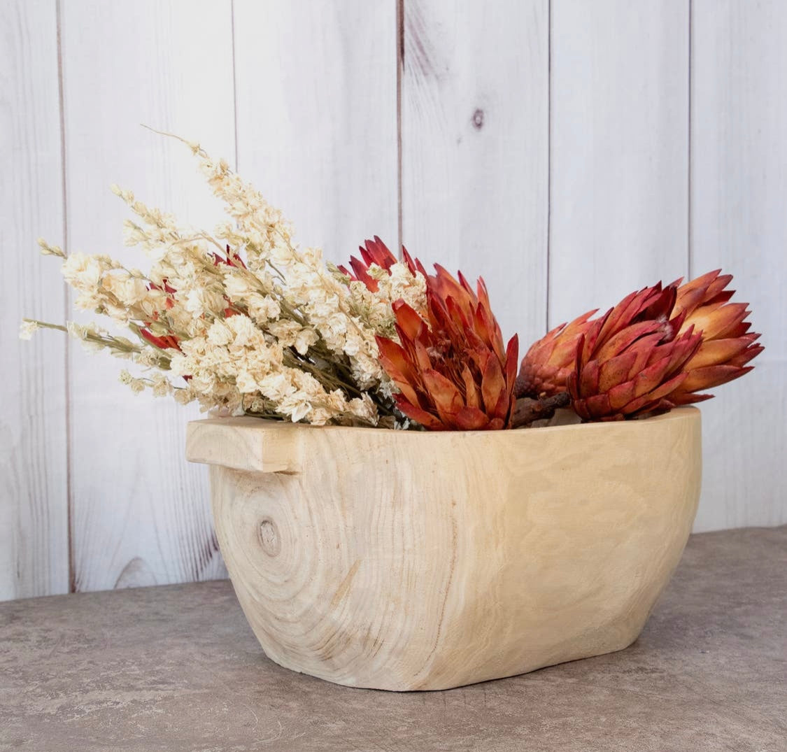 Paulownia Oval Handle Bowl