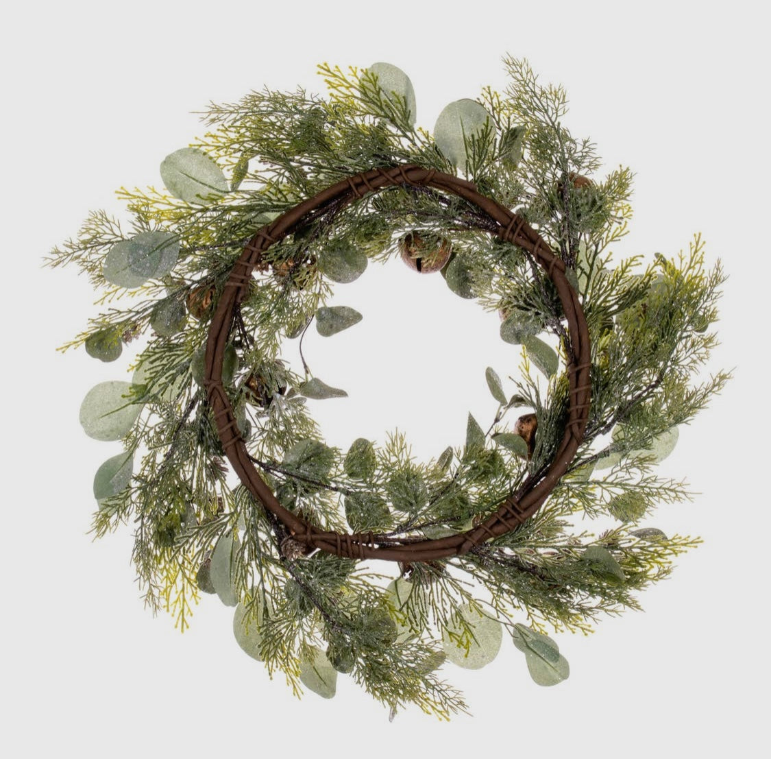 Copper Magnolia Frosted Eucalyptus Wreath