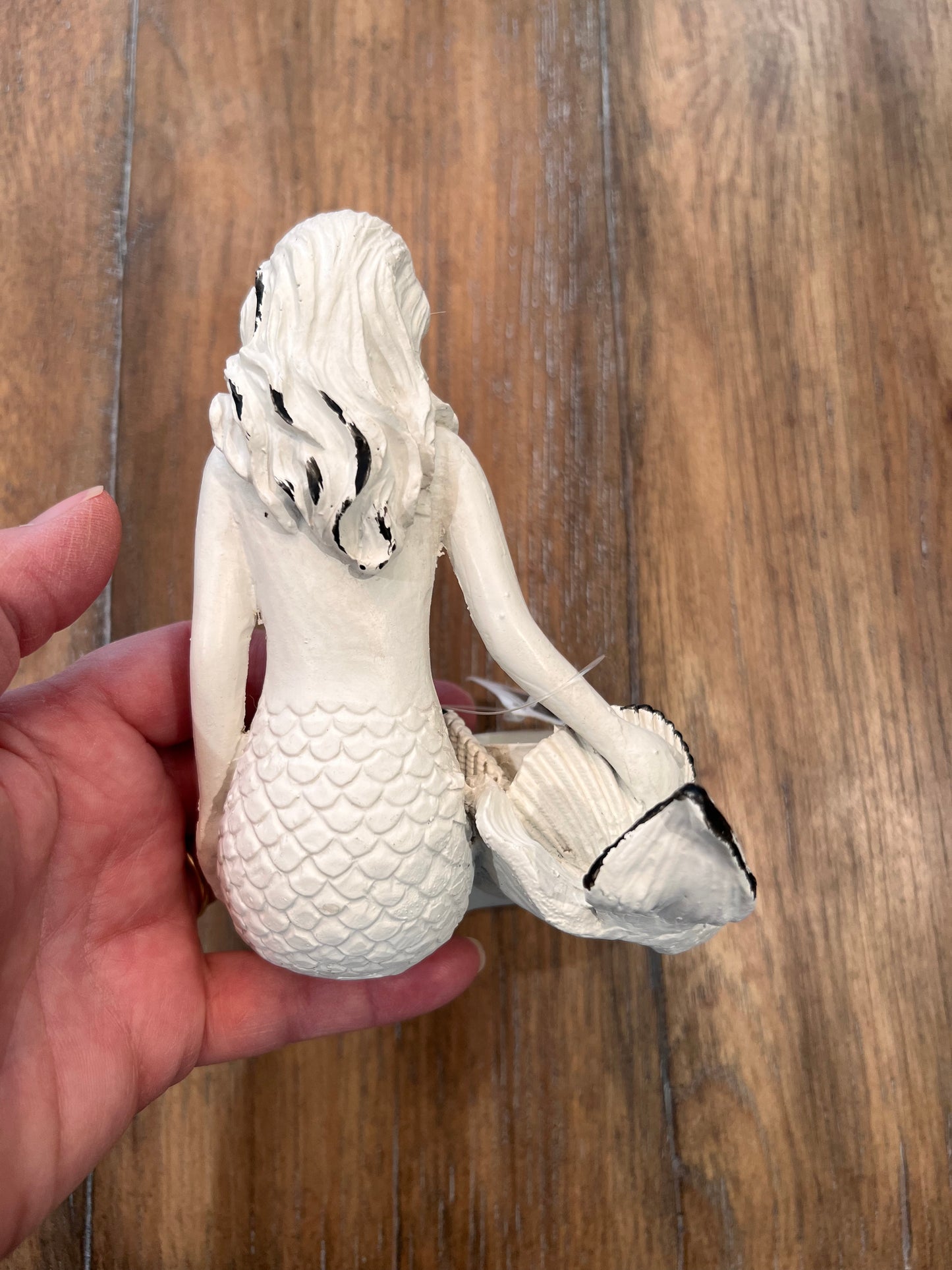 Mermaid White Candle Holder