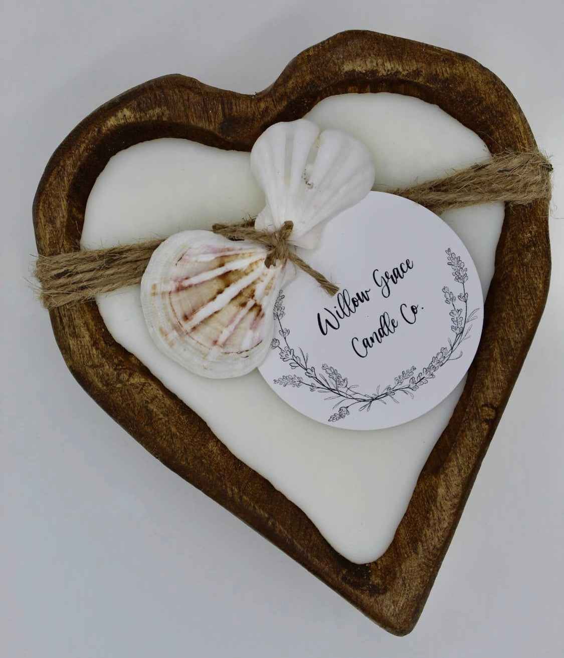 Lavender Heart Dough Bowl Candle