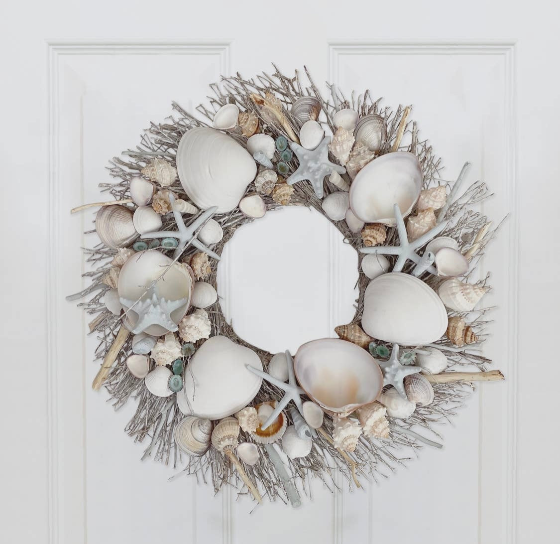 Beaufort Coastal Seashell Wreath