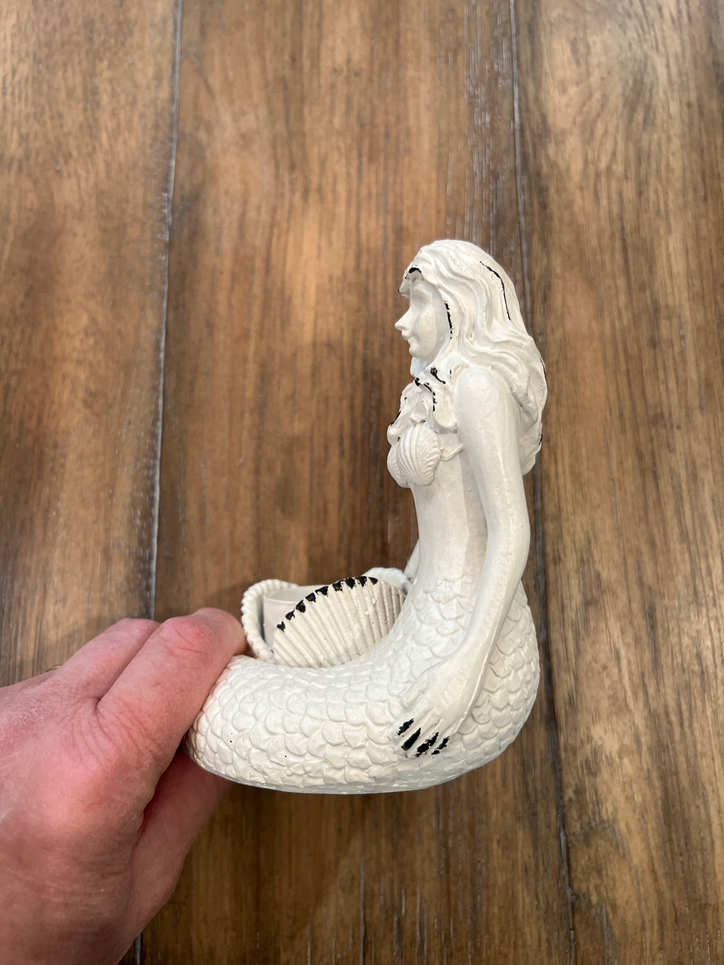 Mermaid White Candle Holder