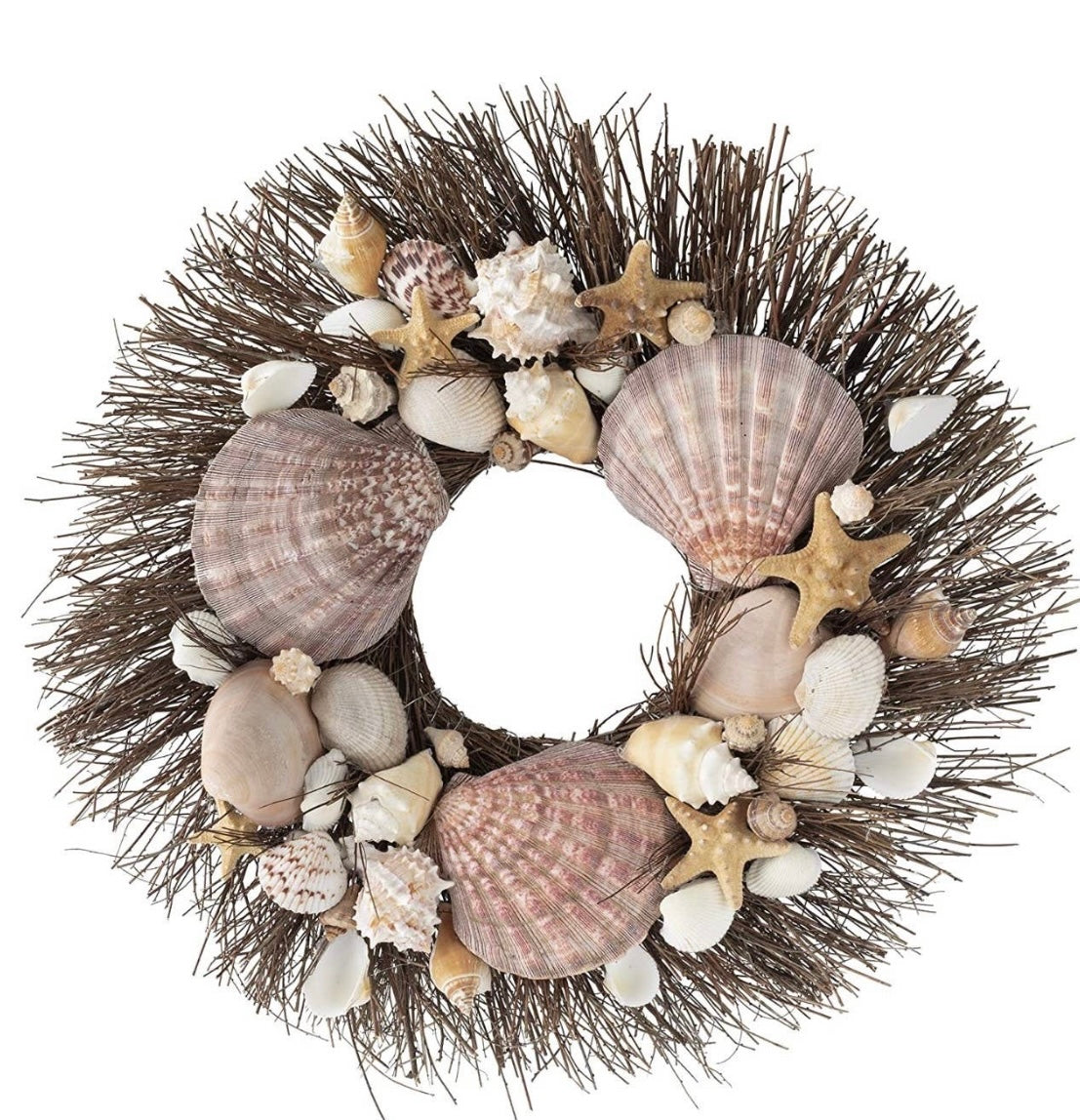 Hilton Head Coastal Seashell Wreath