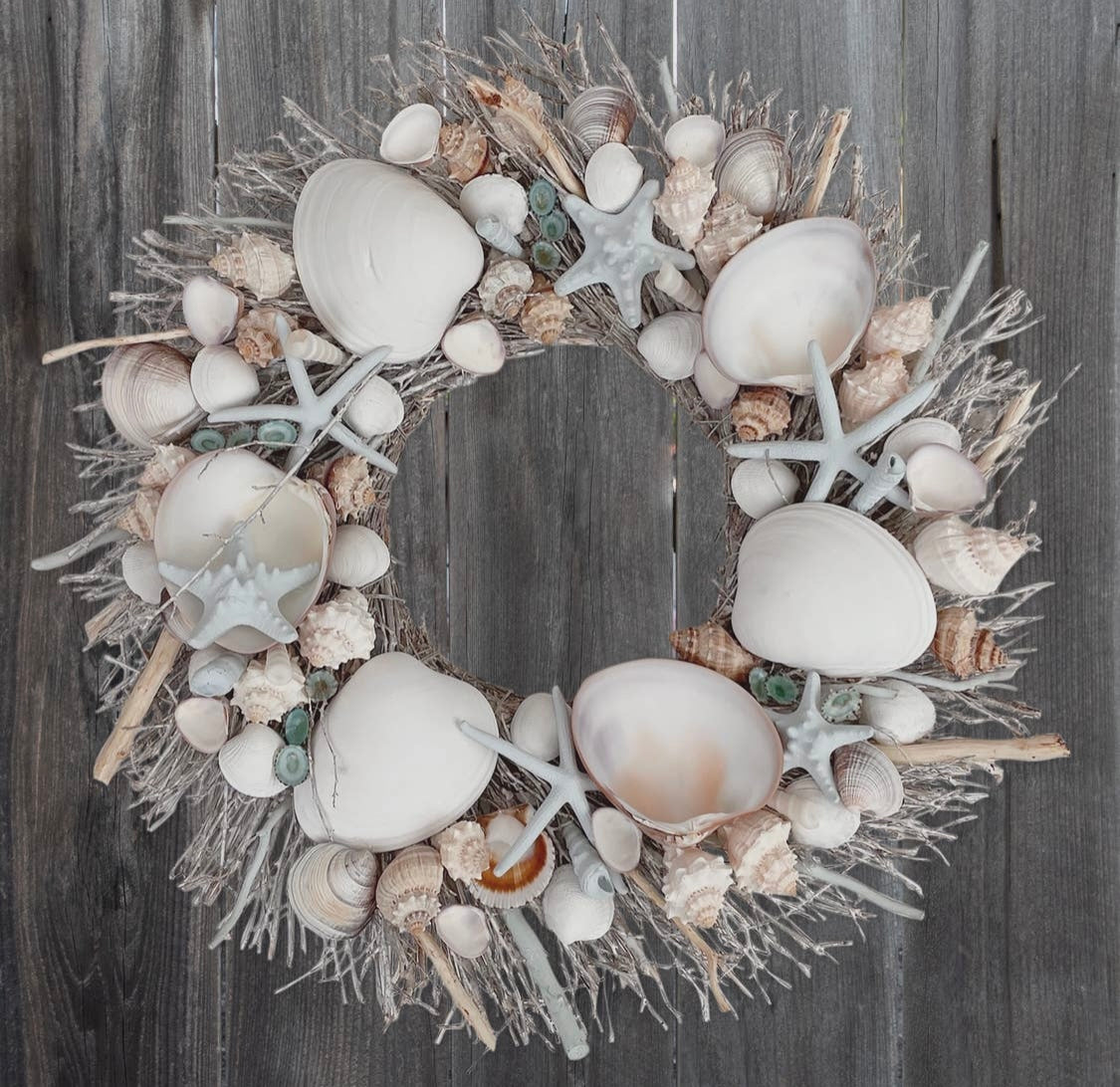 Beaufort Coastal Seashell Wreath