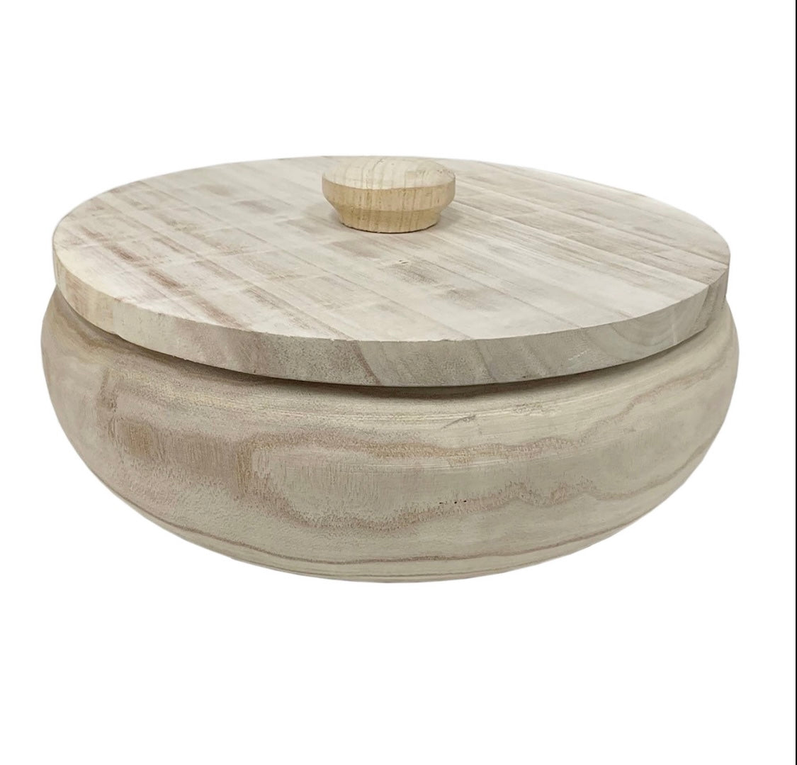 EVERYTHING Bowl - Paulownia Wood Bowl with Lid