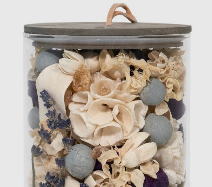 Amber Lavender Potpourri Jar