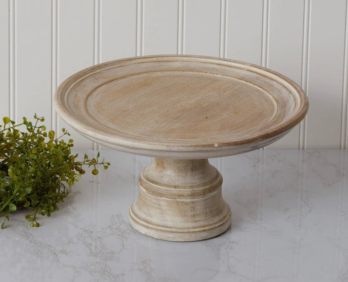 White Washed Cake Stand