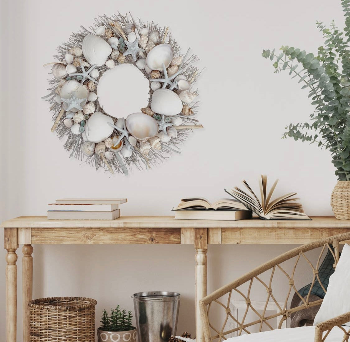 Beaufort Coastal Seashell Wreath