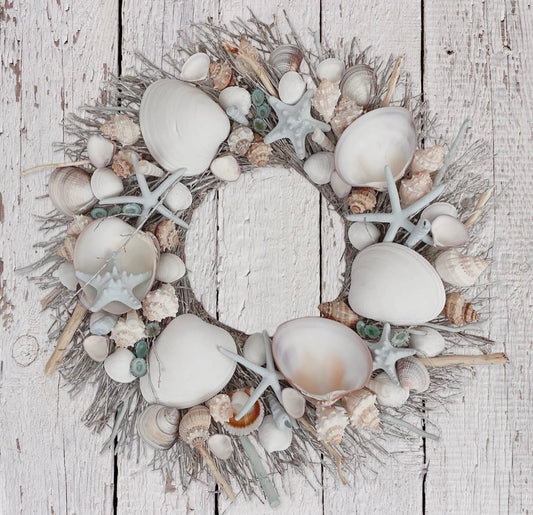 Beaufort Coastal Seashell Wreath