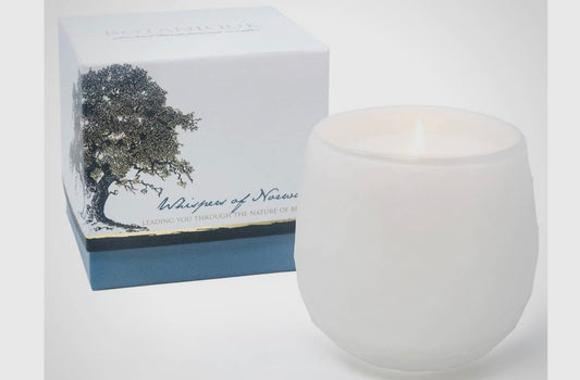 Botanique Luxe White Glass Candle - Whispers of Norway