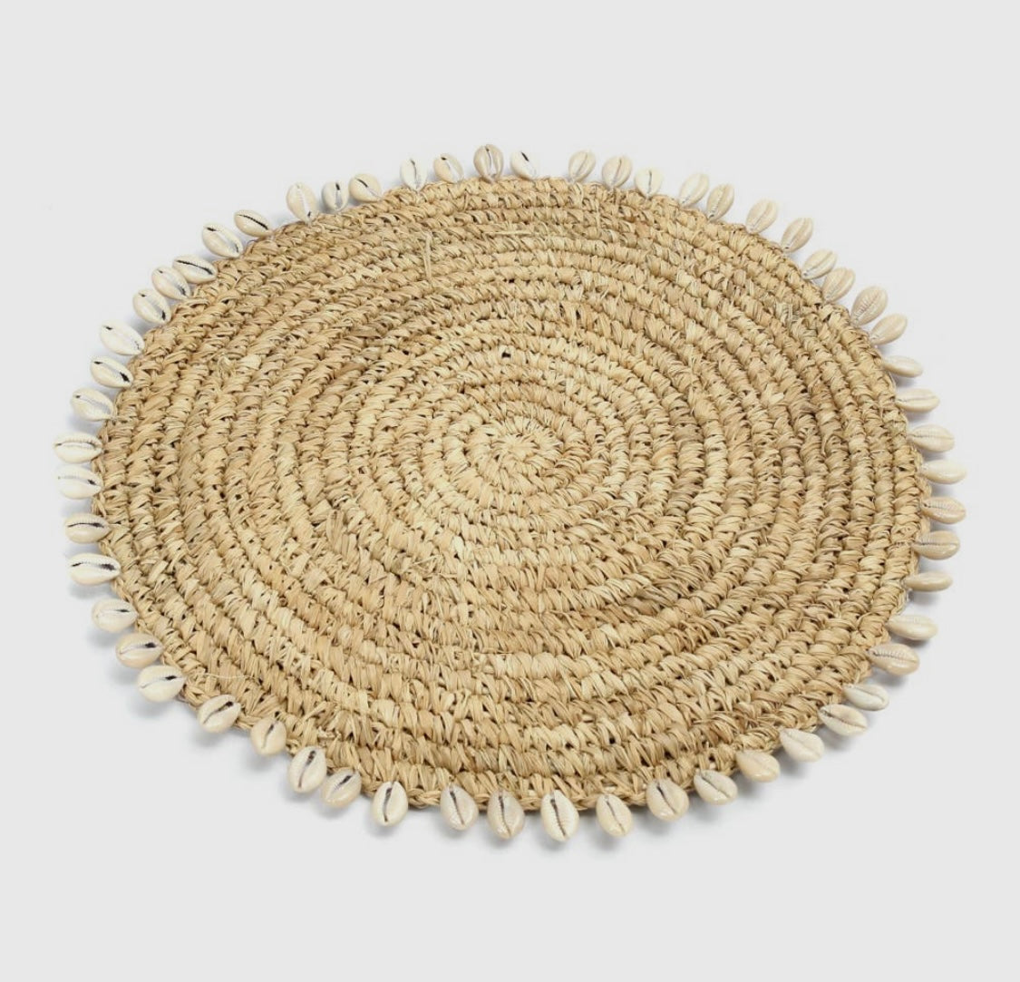 Raffia and Seashell Placemats