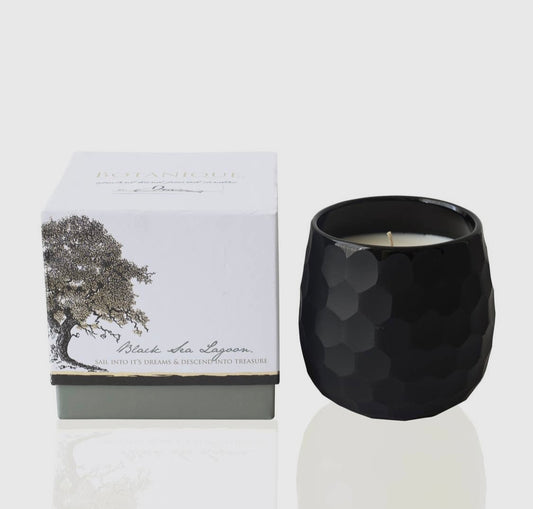 Botanique Luxe Black Glass Candle - Black Lagoon