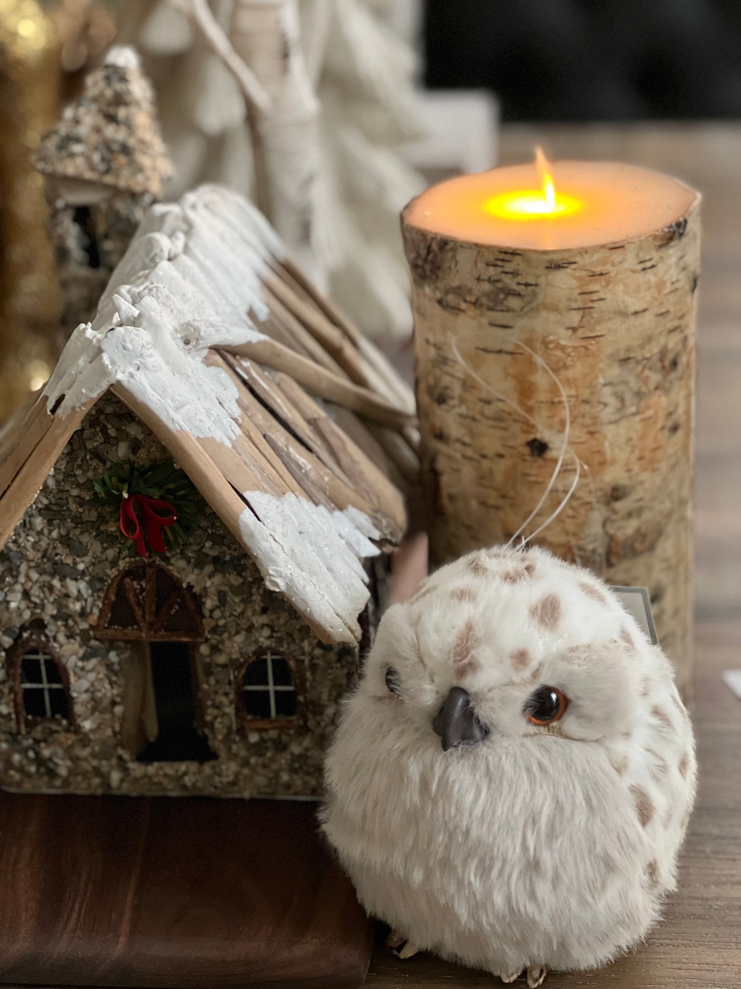 White Spotted Owl - Fluffy and Soft