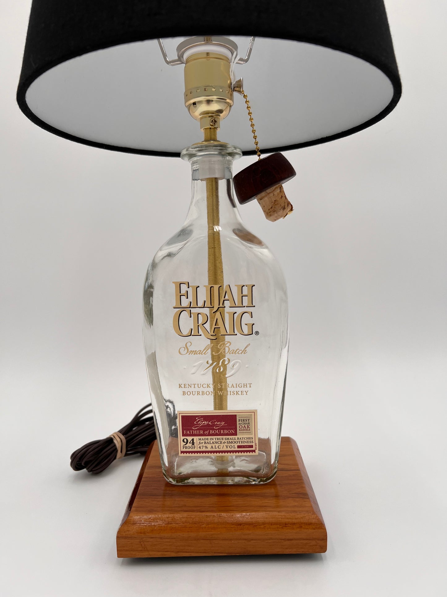 Elijah Craig Bourbon Bottle Lamp