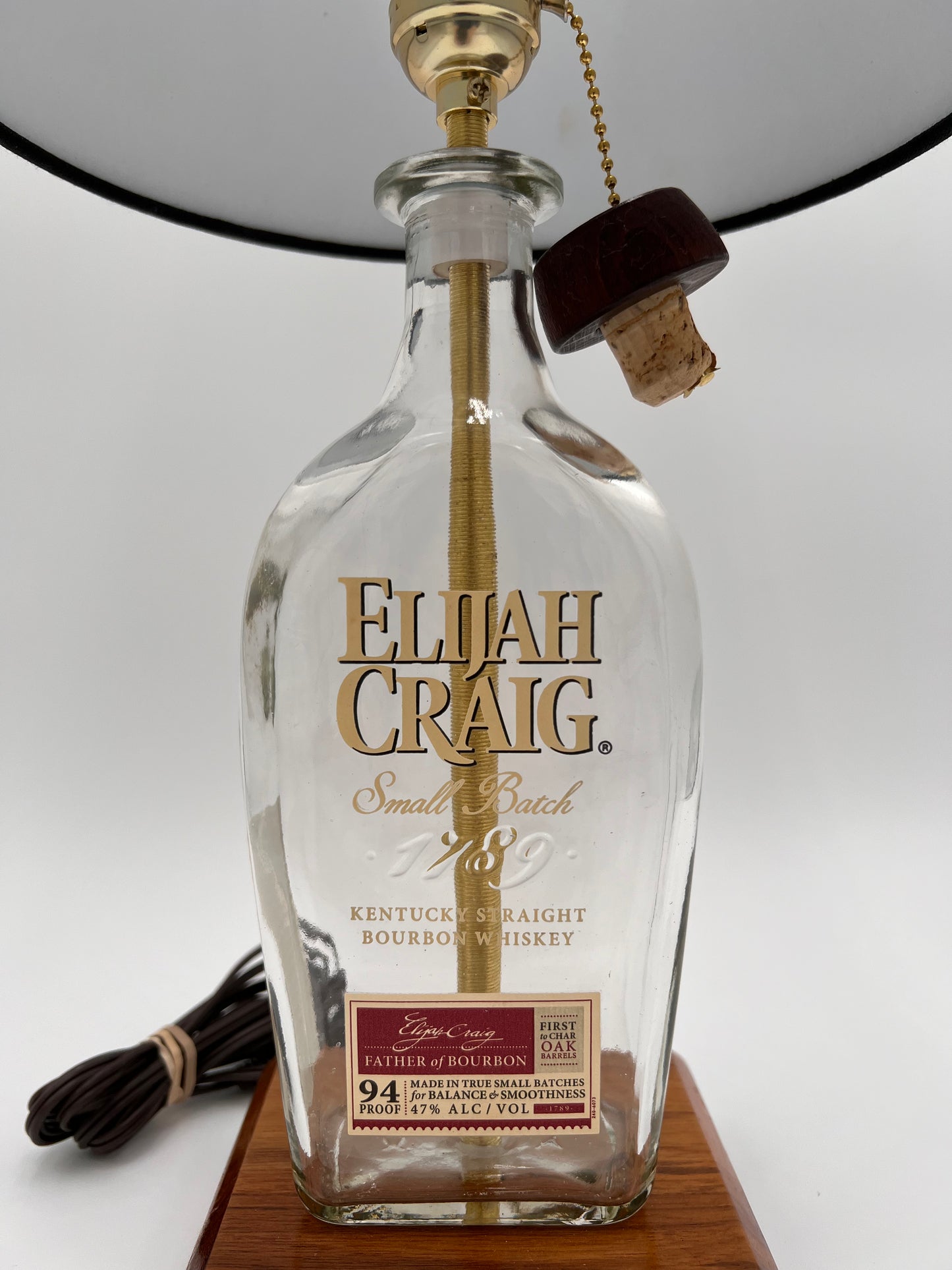 Elijah Craig Bourbon Bottle Lamp