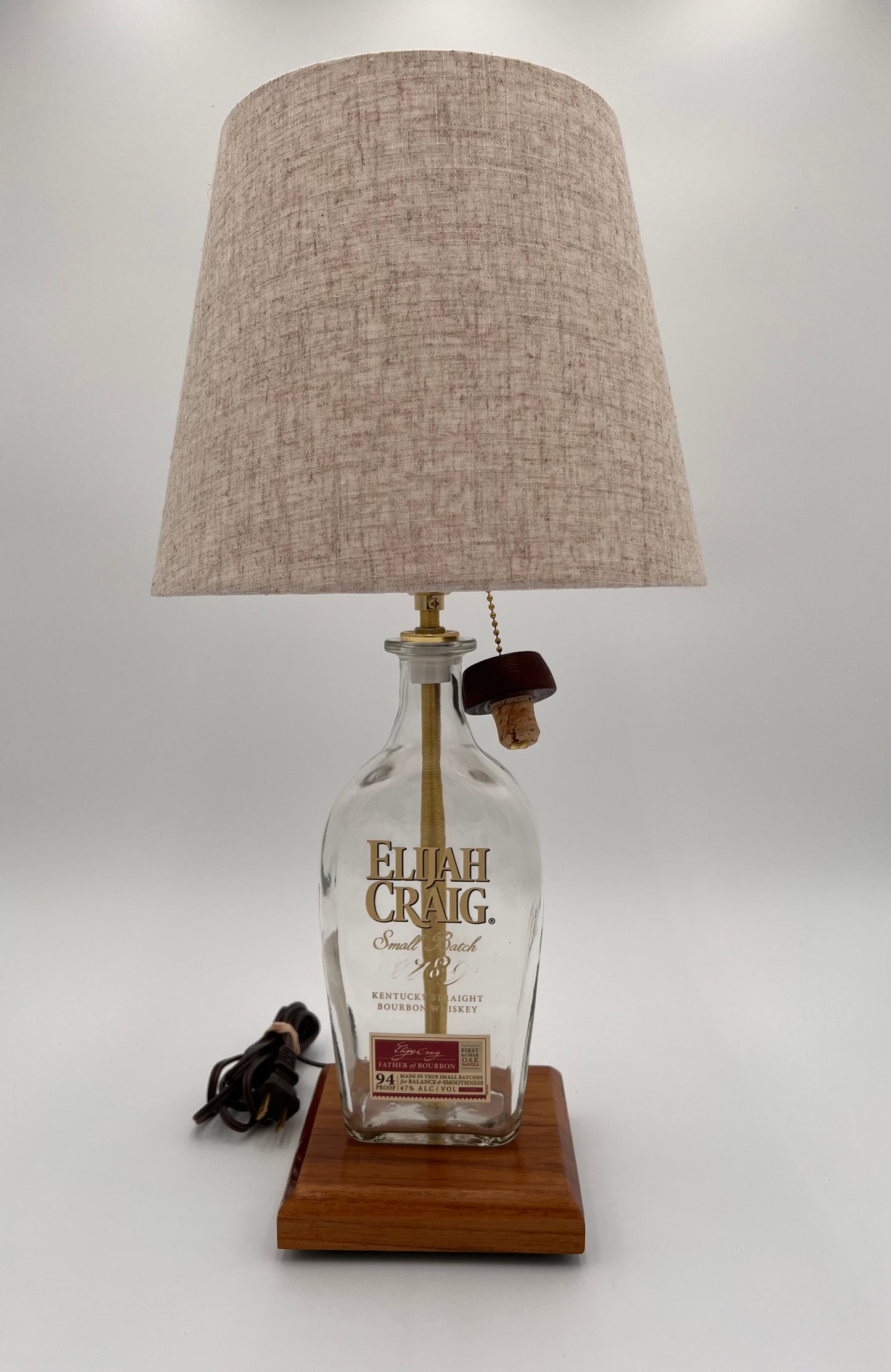 Elijah Craig Bourbon Bottle Lamp