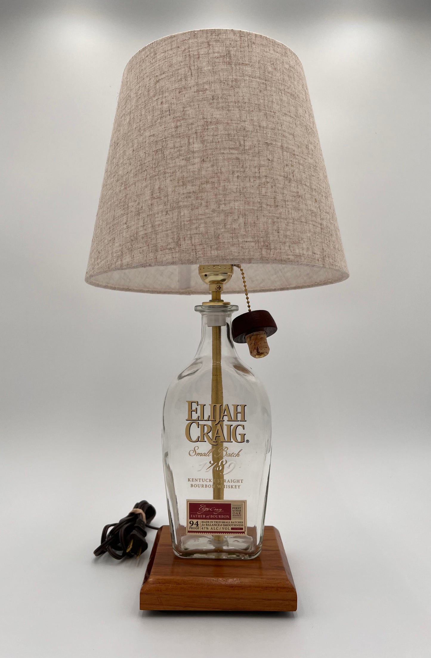 Elijah Craig Bourbon Bottle Lamp