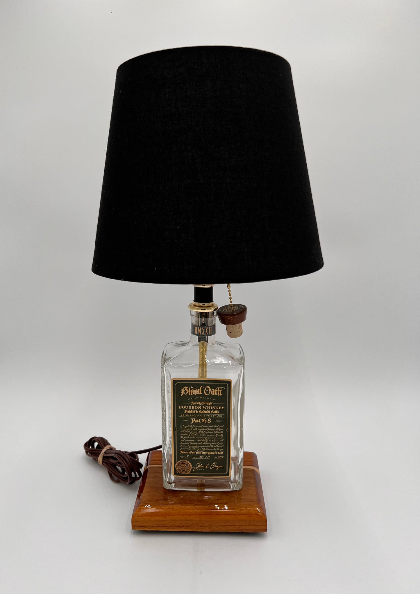 Blood Oath Bourbon Bottle Lamp