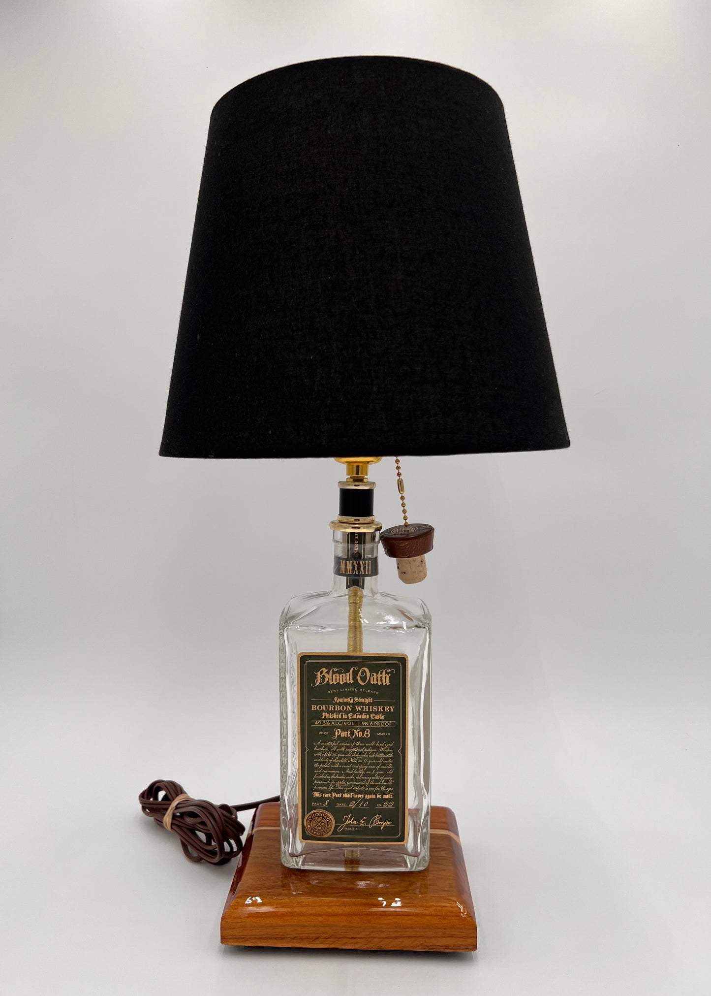 Blood Oath Bourbon Bottle Lamp