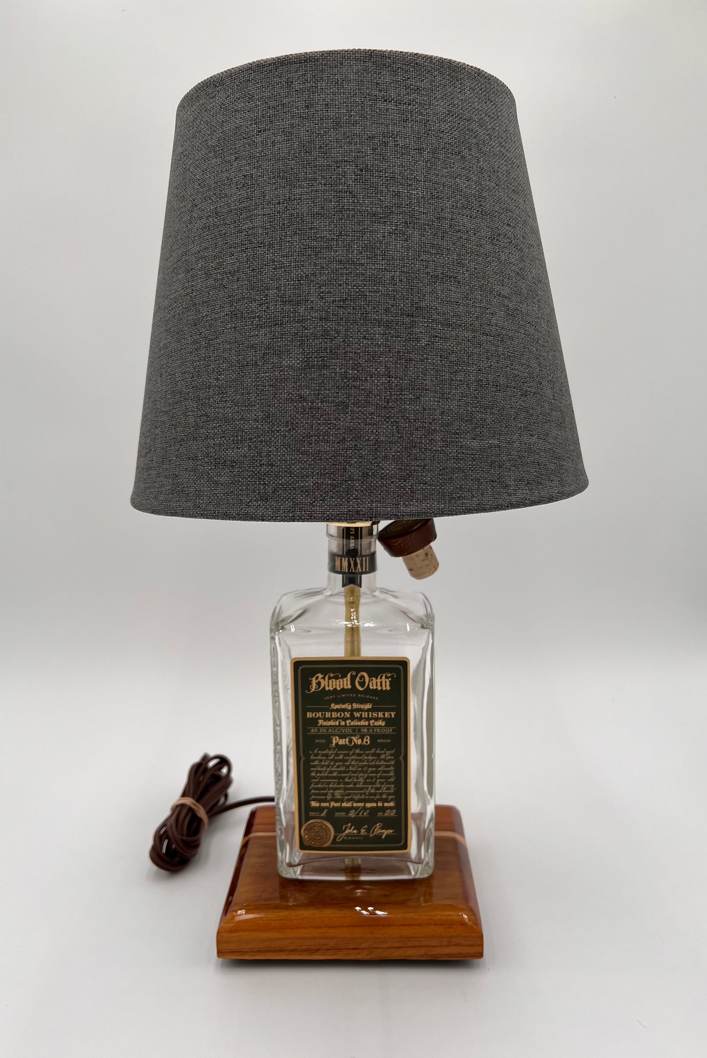 Blood Oath Bourbon Bottle Lamp