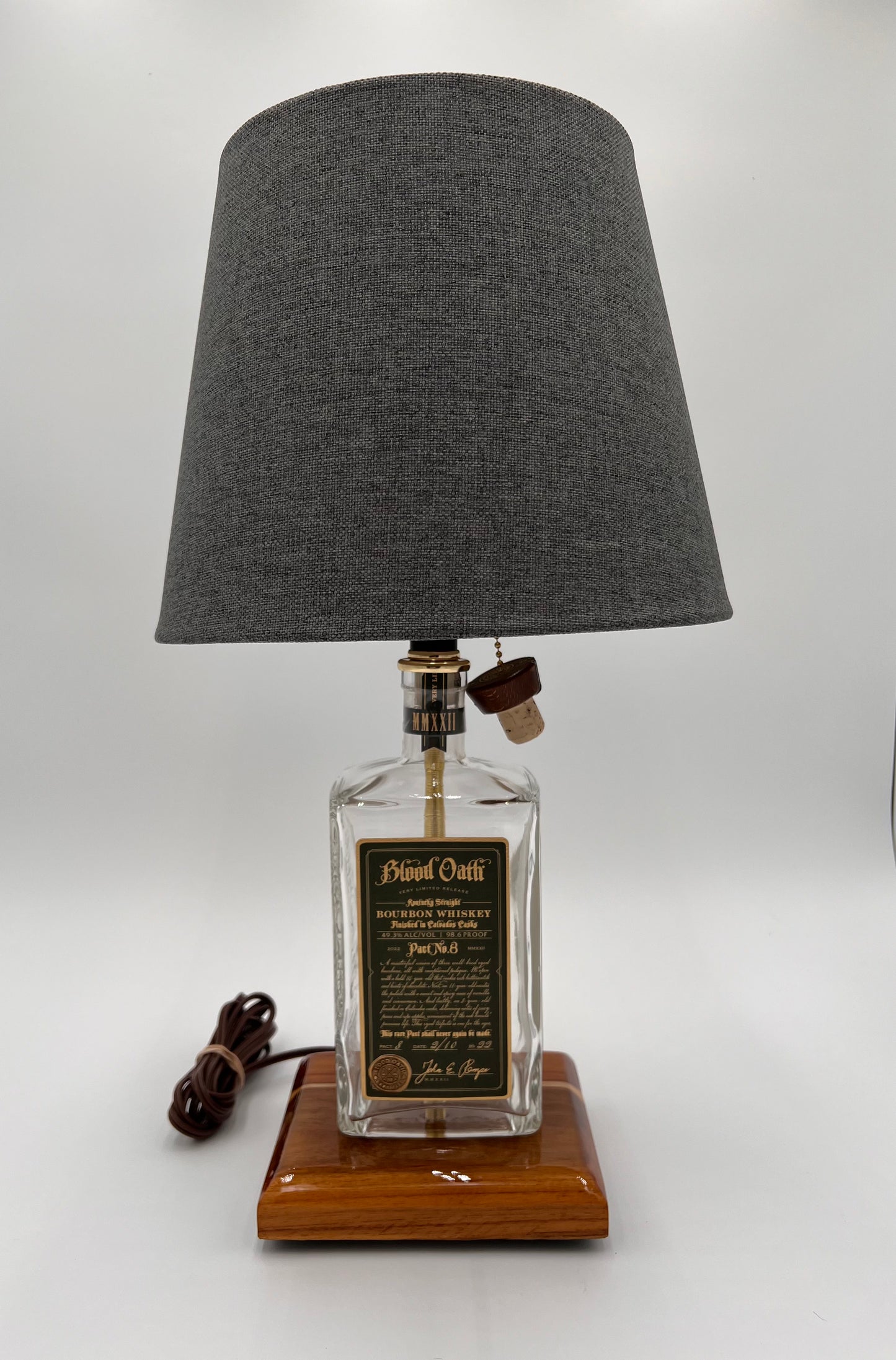 Blood Oath Bourbon Bottle Lamp