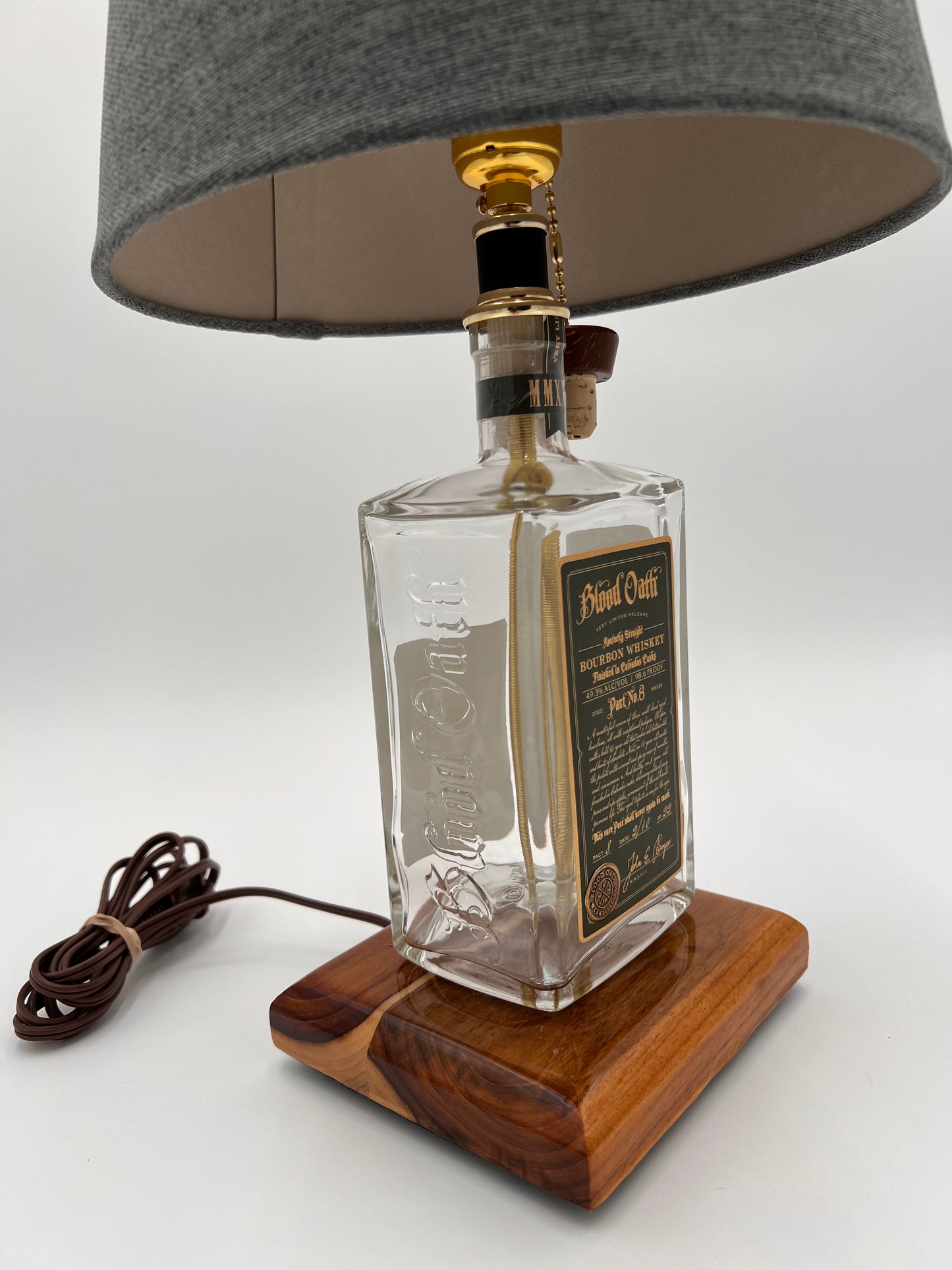 Blood Oath Bourbon Bottle Lamp