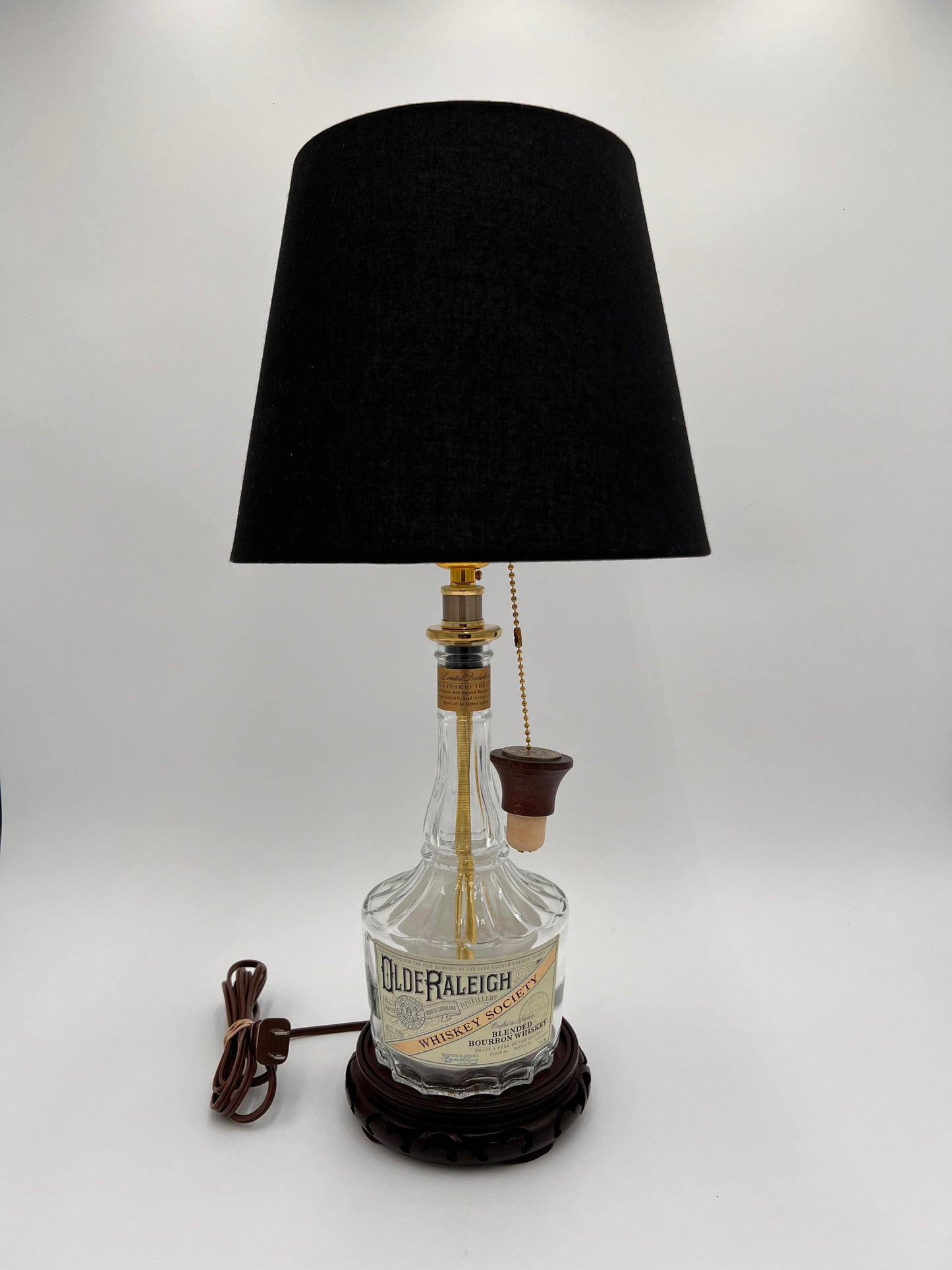 Olde Raleigh Bourbon Bottle Lamp