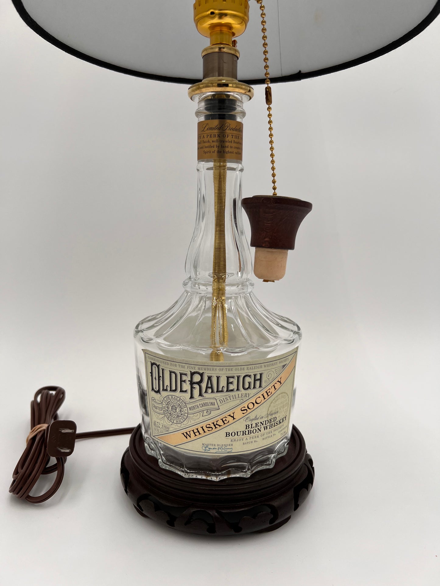 Olde Raleigh Bourbon Bottle Lamp