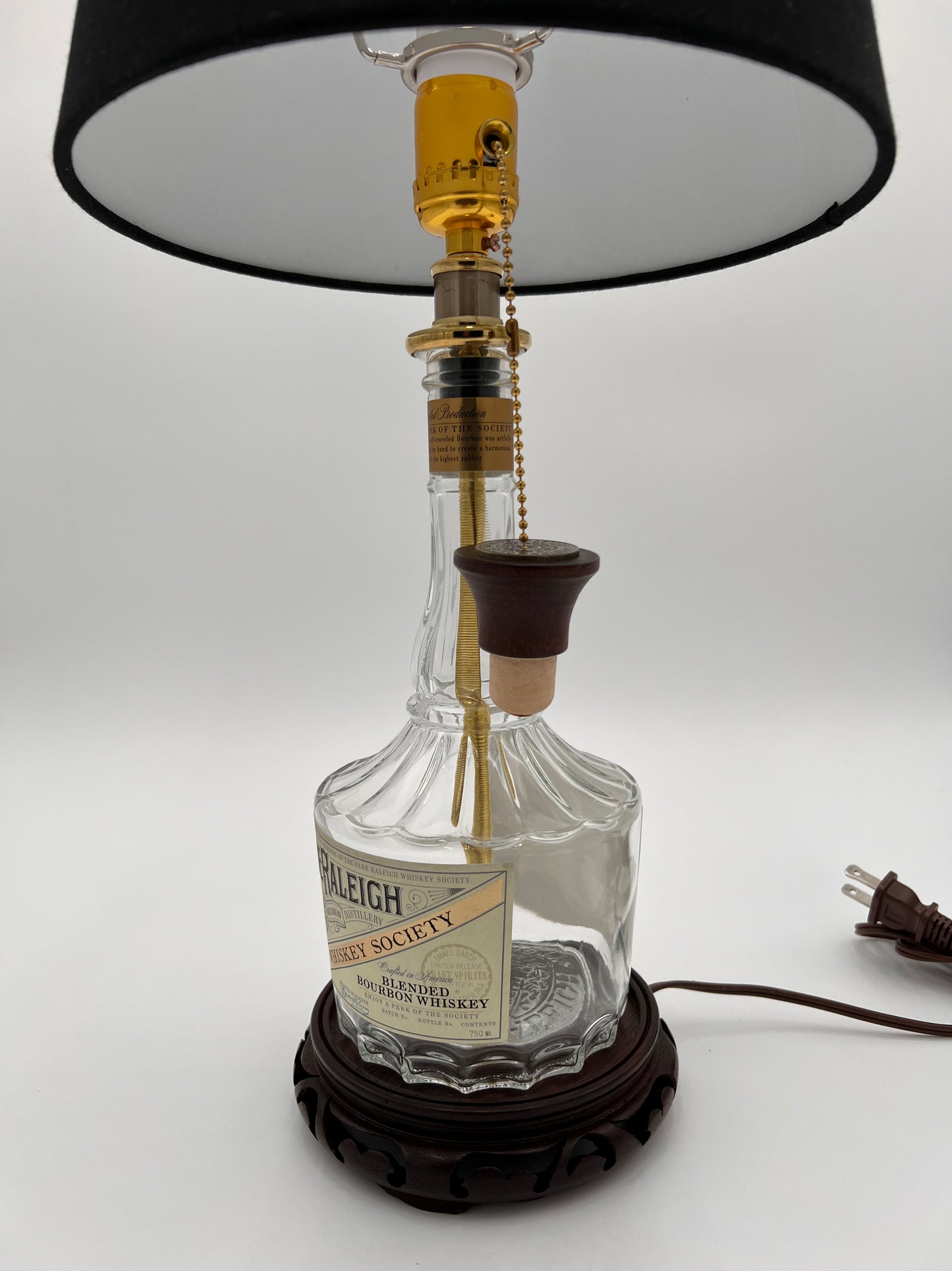 Olde Raleigh Bourbon Bottle Lamp