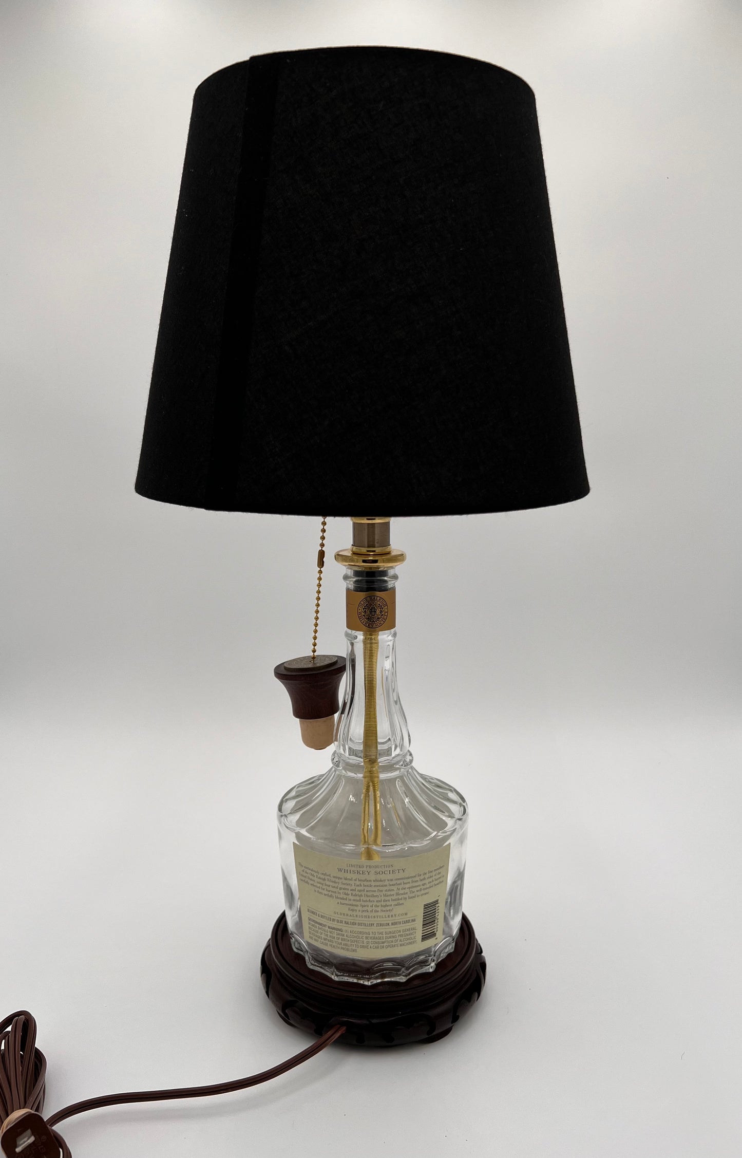 Olde Raleigh Bourbon Bottle Lamp