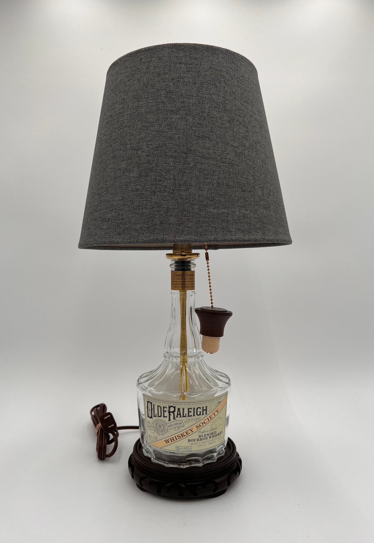 Olde Raleigh Bourbon Bottle Lamp