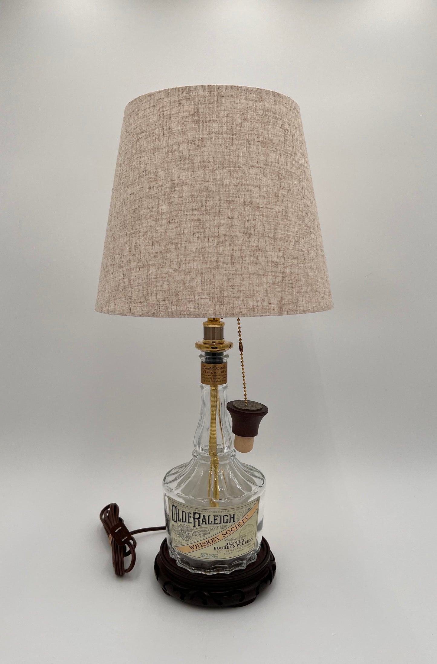 Olde Raleigh Bourbon Bottle Lamp