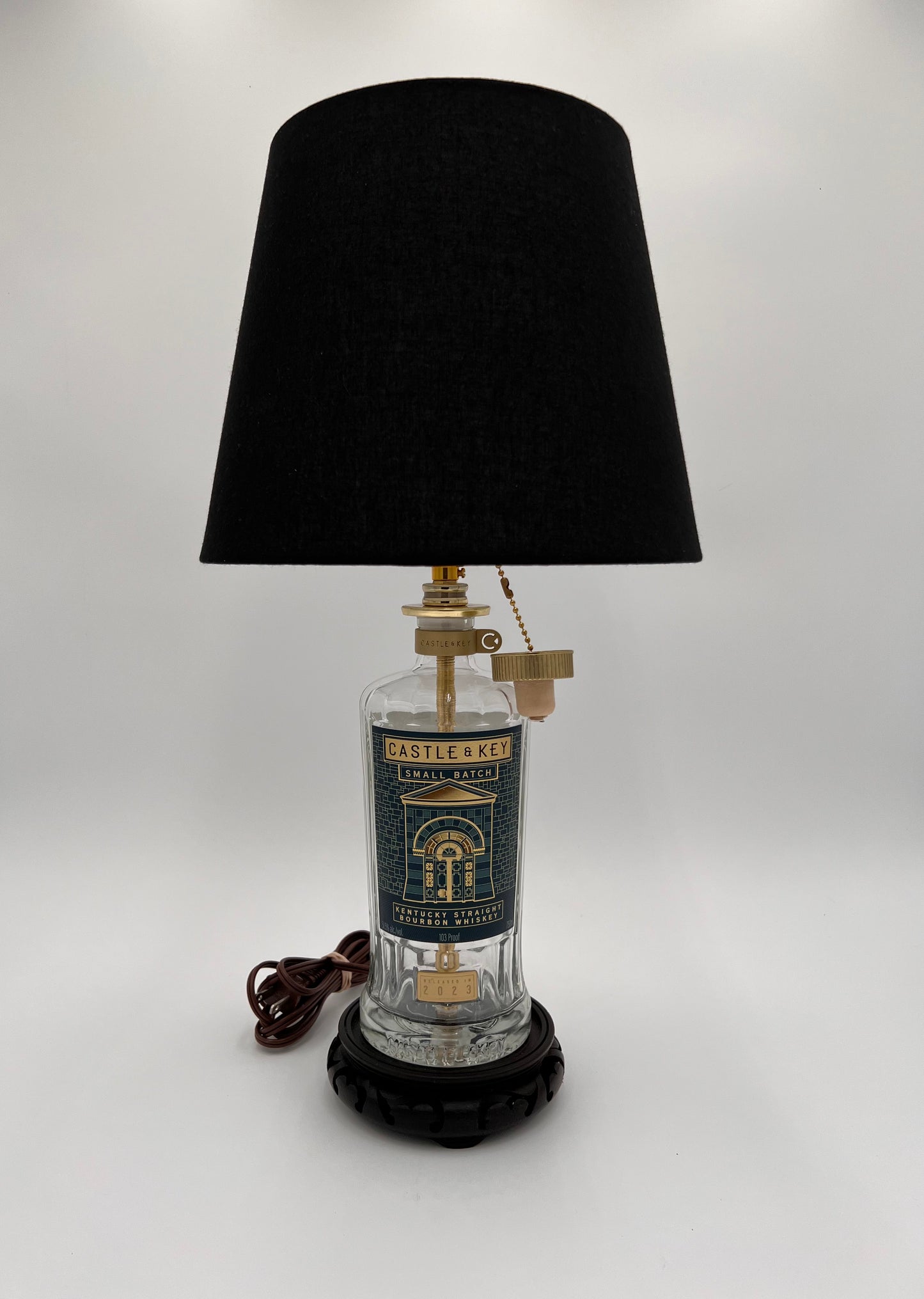 Castle & Key Bourbon Bottle Lamp