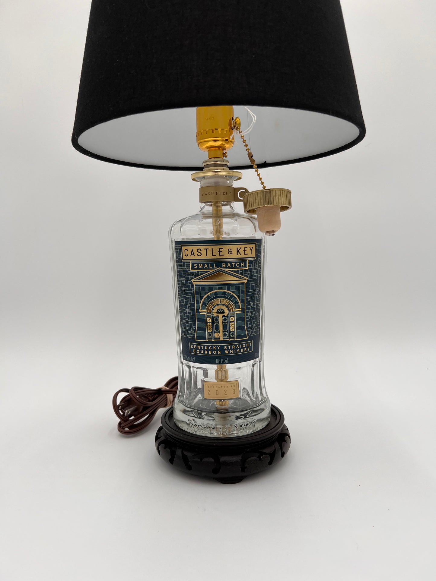 Castle & Key Bourbon Bottle Lamp