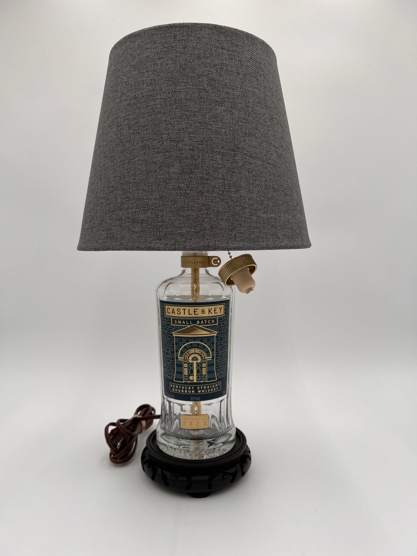 Castle & Key Bourbon Bottle Lamp