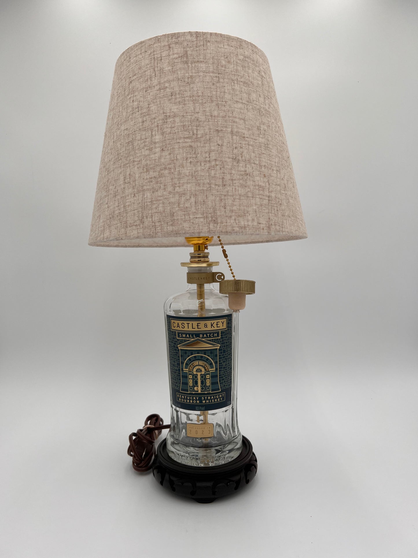 Castle & Key Bourbon Bottle Lamp