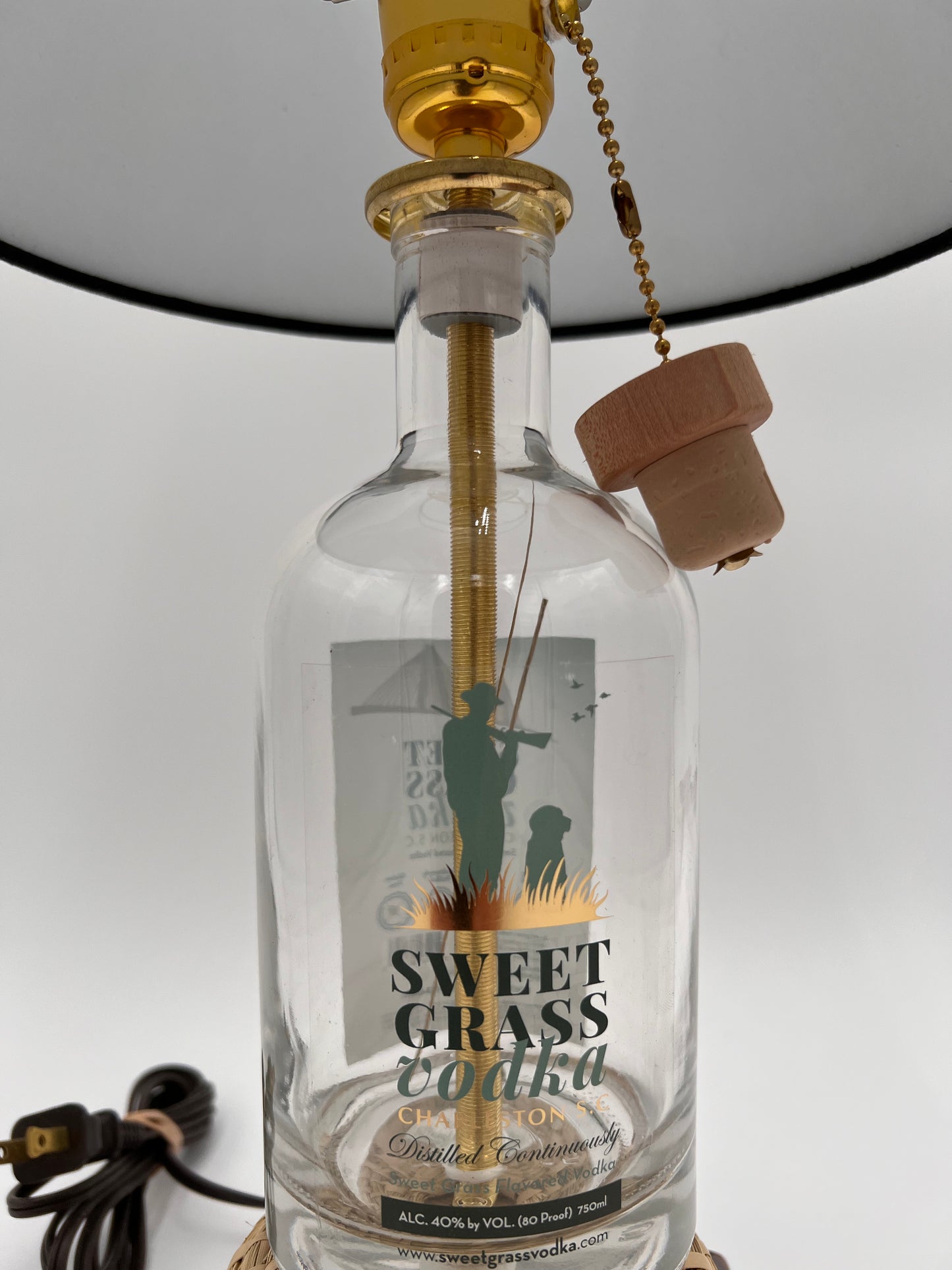 Sweet Grass Vodka Bottle Lamp