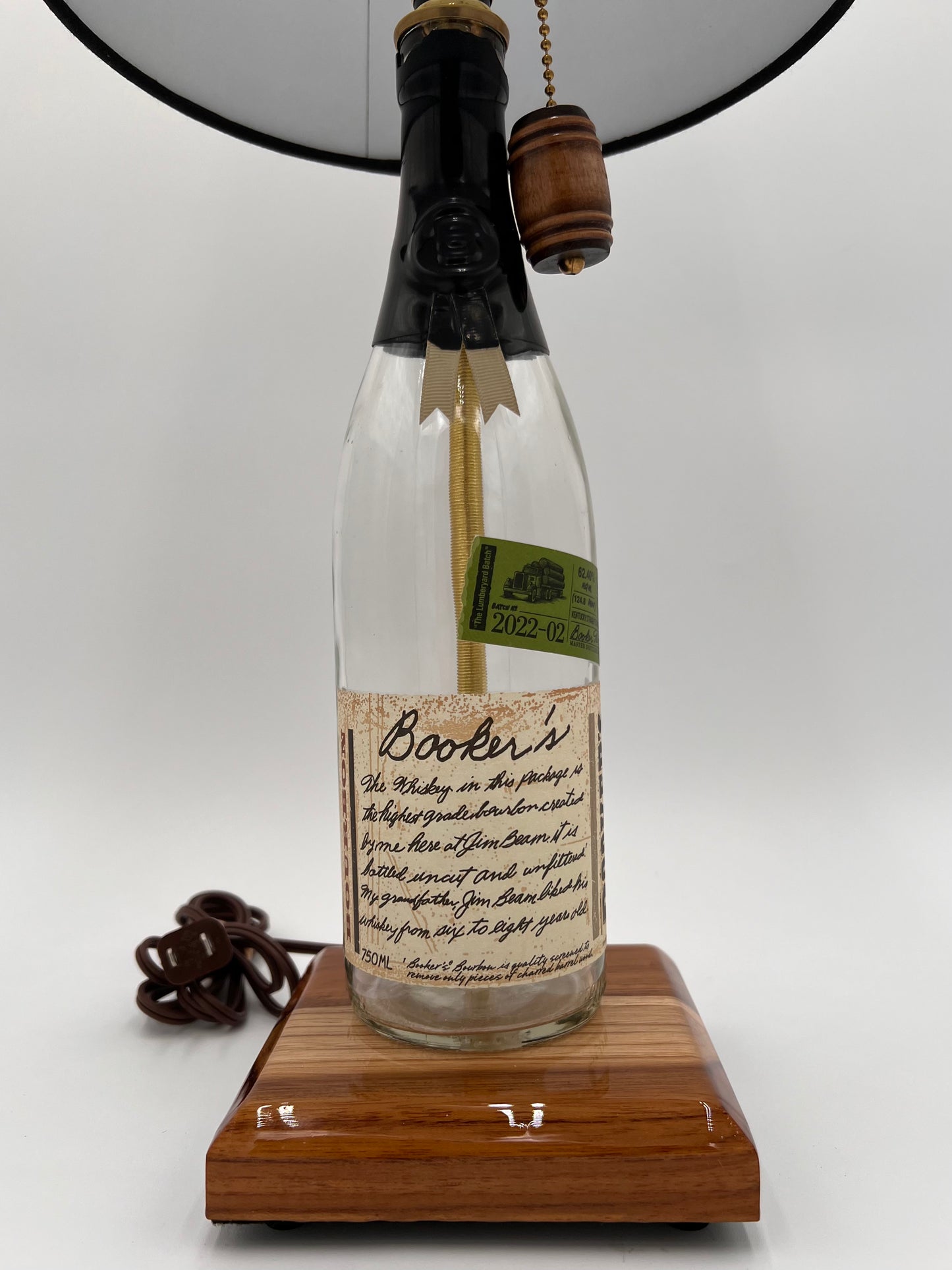 Bookers Bourbon Bottle Lamp