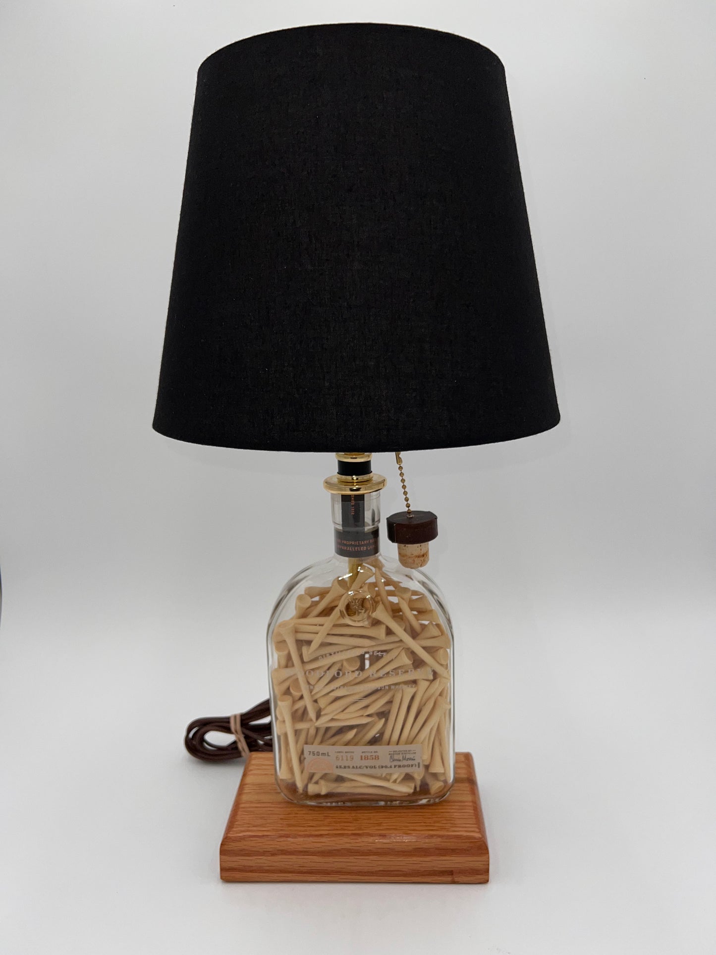 Woodford Reserve Golf Tee Bourbon Bottle Lamp