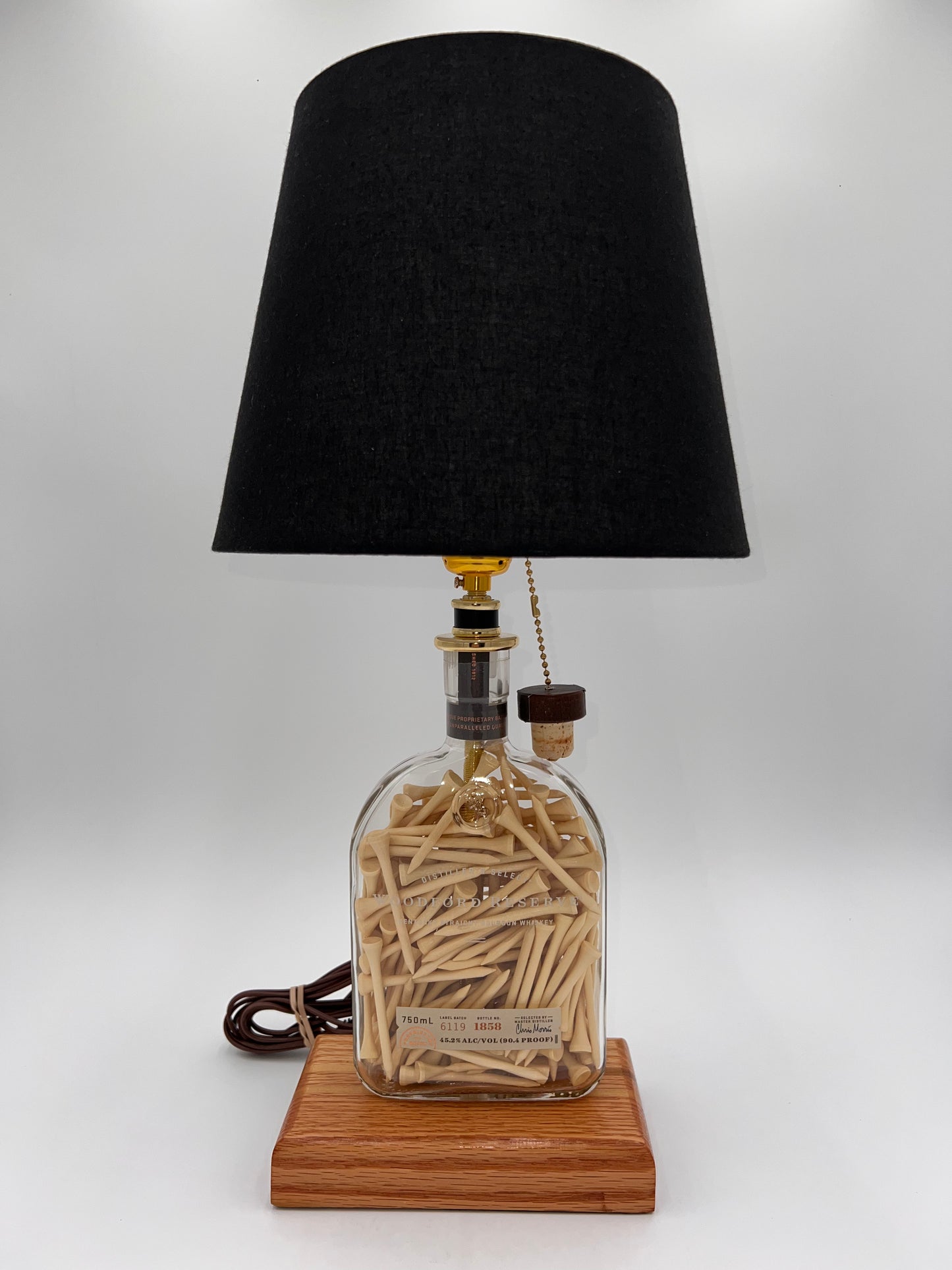 Woodford Reserve Golf Tee Bourbon Bottle Lamp