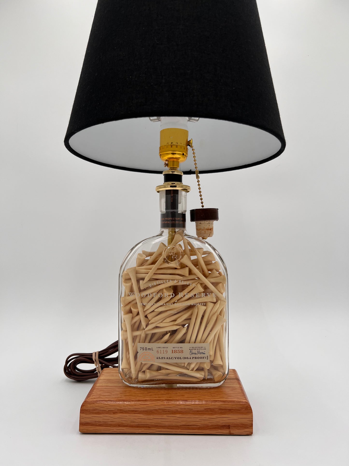 Woodford Reserve Golf Tee Bourbon Bottle Lamp