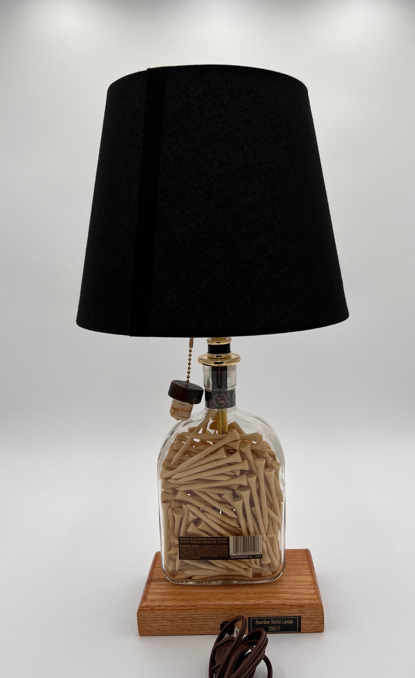 Woodford Reserve Golf Tee Bourbon Bottle Lamp