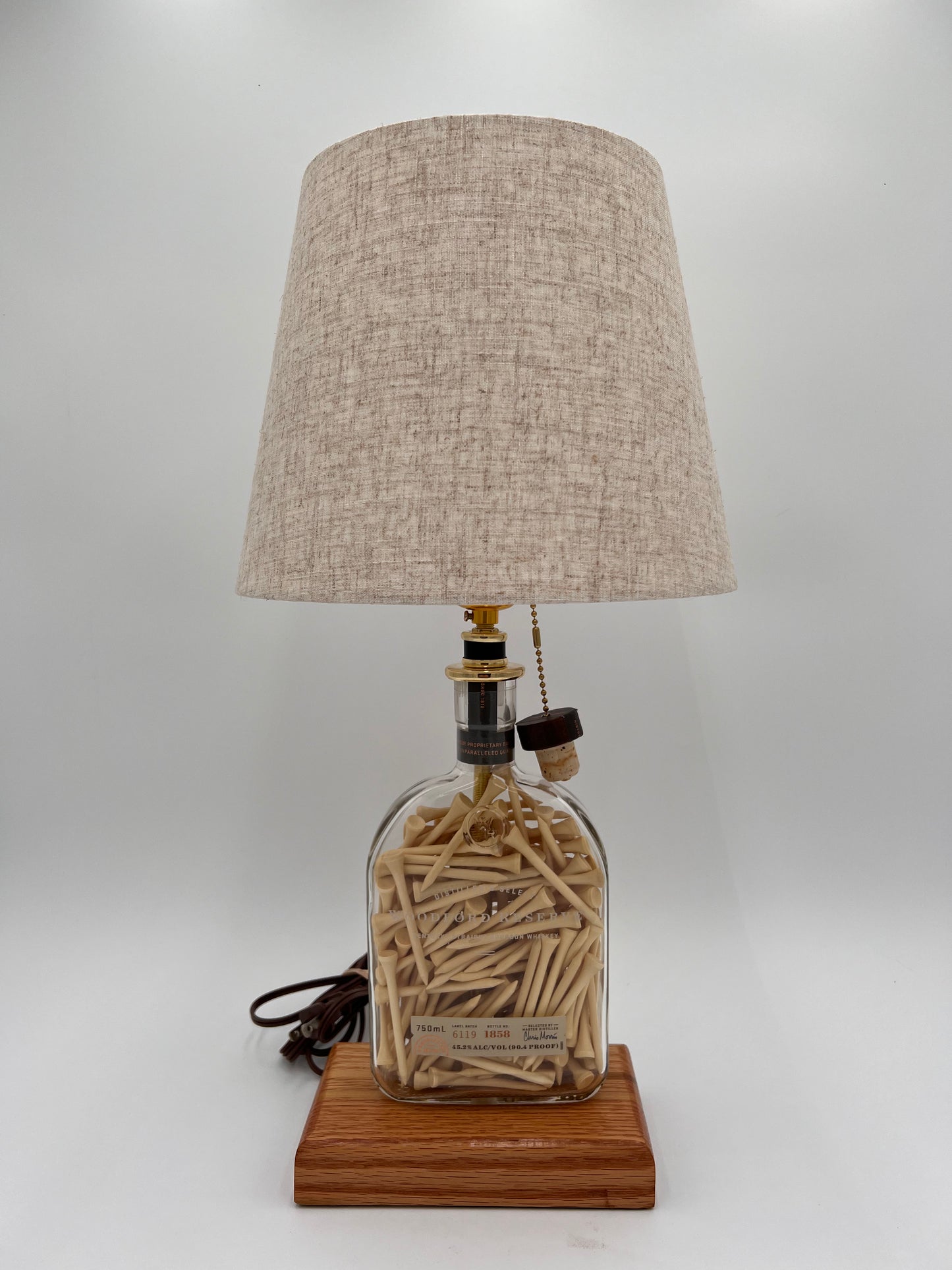 Woodford Reserve Golf Tee Bourbon Bottle Lamp