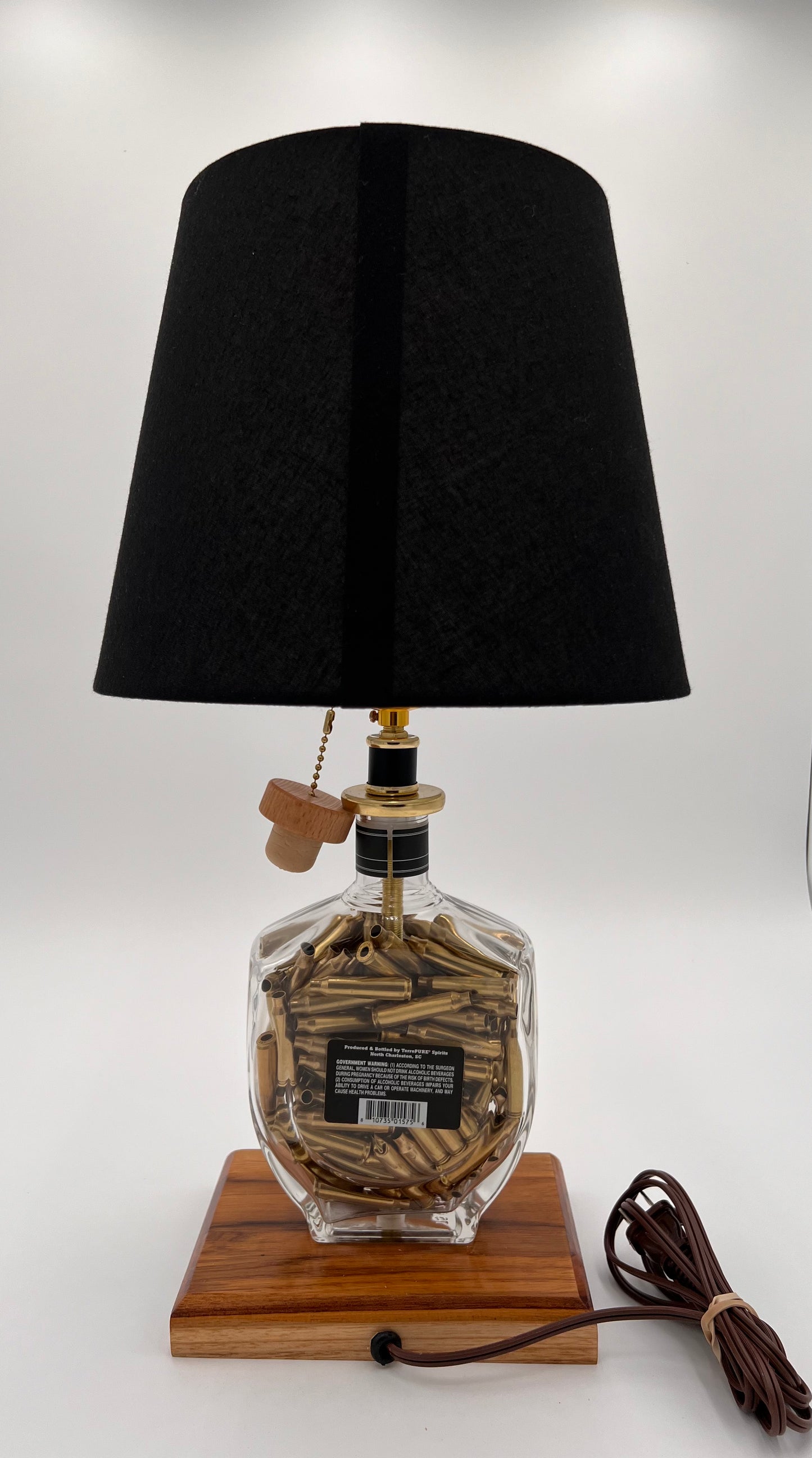 Winchester Spent Shell Filled Bourbon Bottle Lamp