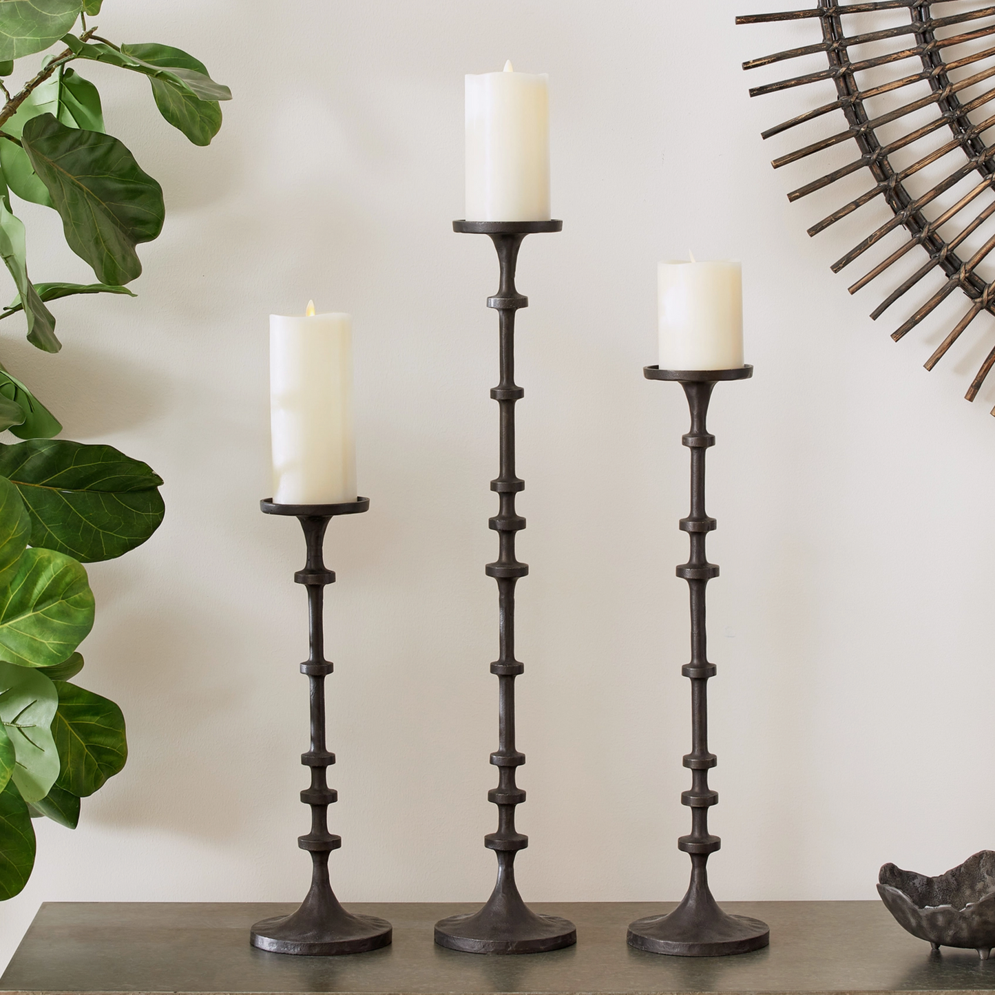 Abacus Candle Stands, Set of 3