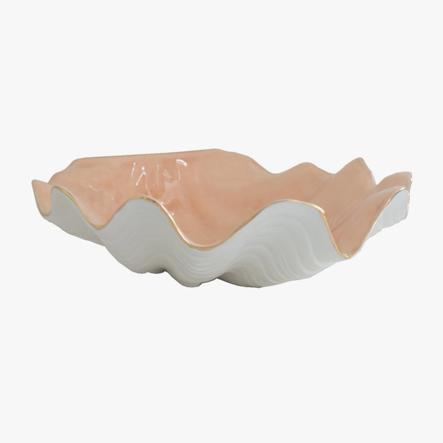 Clam Shell Bowl with 22K Gold Accent  - 7 Colors