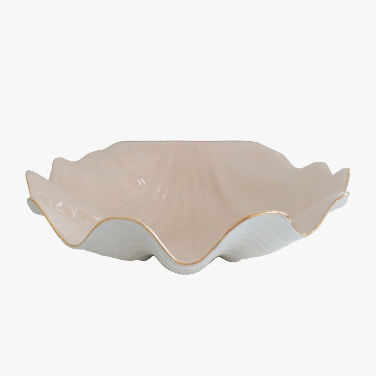 Clam Shell Bowl with 22K Gold Accent  - 7 Colors