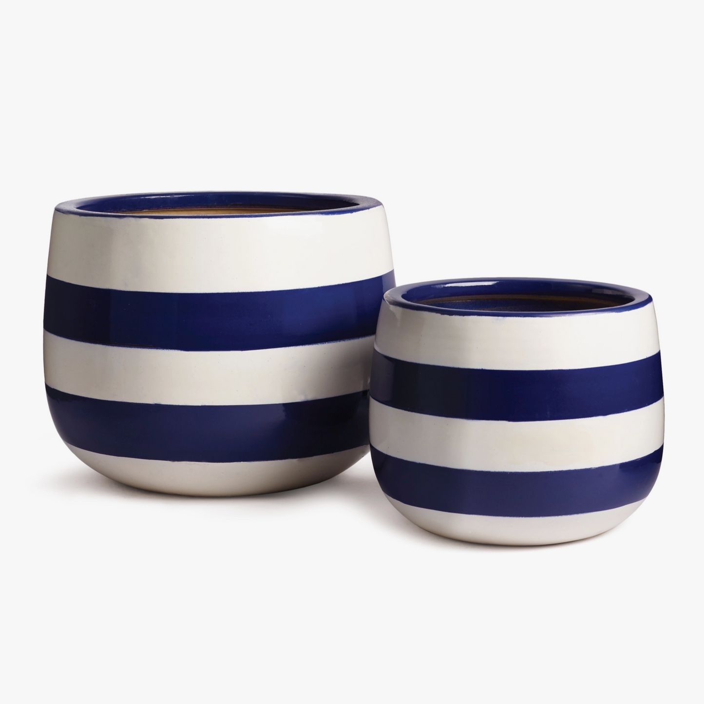 Barclay Butera Bayside Hand-Painted Pots, Set of 2