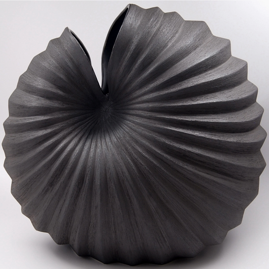 Black Fluted Marcy Vase